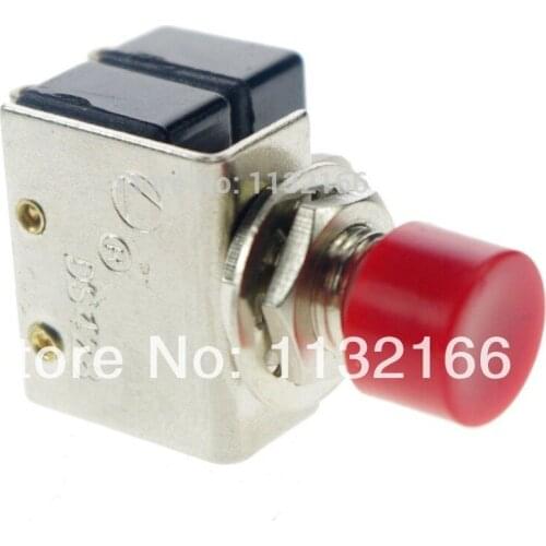 Red 8mm Mount SPST Momentary Push Button Switch With 2 Micro Switches