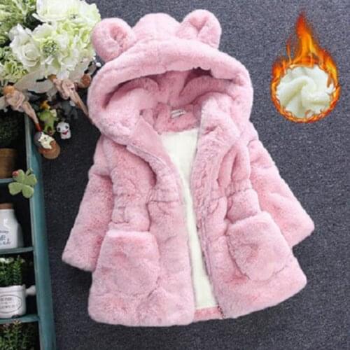 Girls Jackets 2021 Autumn Winter Jacket For Girls Fur Coats Kids Warm Hooded Outerwear Coat For Girls Clothes Children Jacket