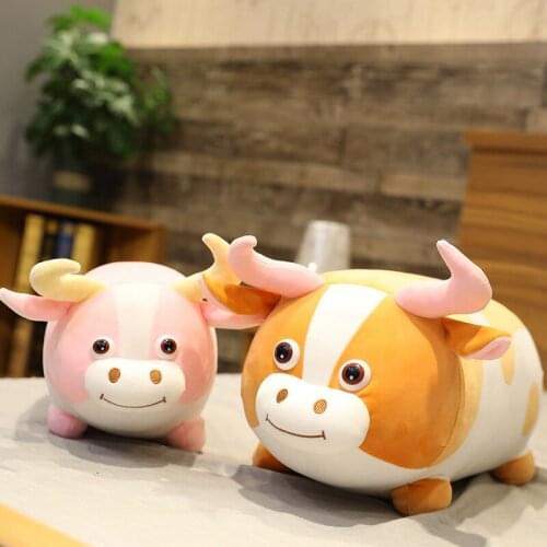 Cute cow plush toy bed pillow super soft to sleep with you doll planking cow doll doll girl