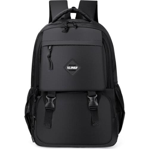 Trendy Wild Men Backpack Large Capacity Outdoor Couple Sports Travel Bag Youth Student School Bag Male 15.6-inch Laptop Backbag