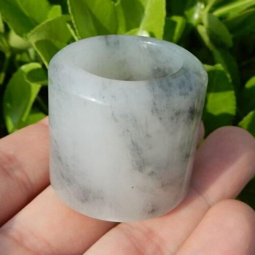 Natural black white jade hetian jade ring hand-carved exquisite rings jade men jewelry jade gift jadeite jade