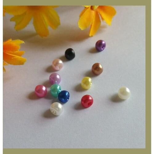 NEW! Round side hole pearl button sewing accessories for craft and hair accessory decorative buttons embellishments