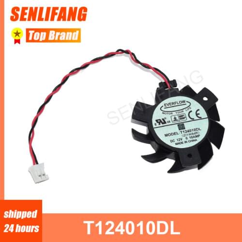 Brand New EVERFLOW T124010DL DC12V 0.1A Two Lines Cooling Fan