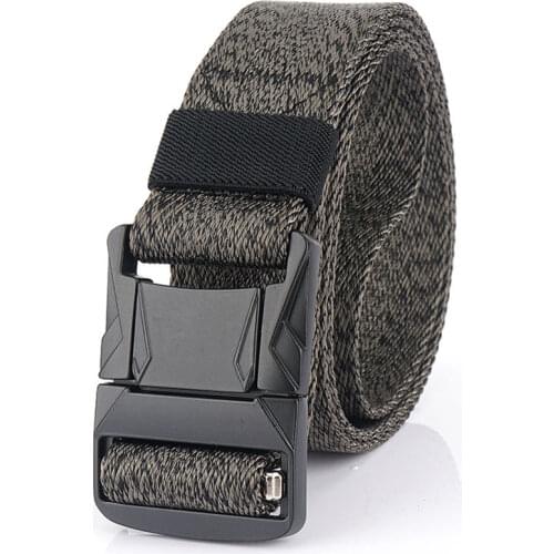 New Men Belt High Quality Canvas Jeans Belts Pluggable Metal Buckle Outdoor Tactical Trousers Belt Male Casual Strap Adjustable