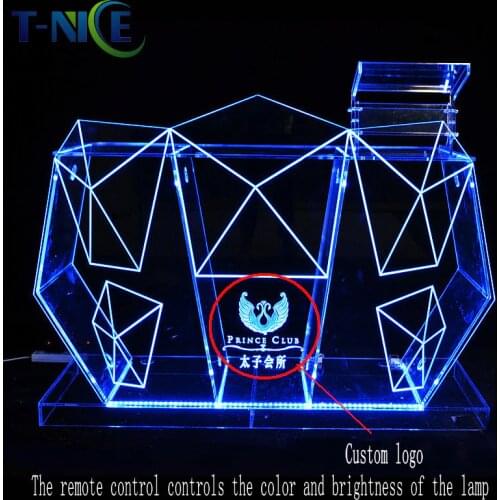Facrory Outlet Commercial Furniture Bar Tables Led DJ Table AKLIKE Nightclub Equipment Acrylic Bar Counter DJ Booth Dj Stand