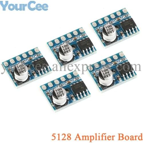 5128 Digital Amplifier Board Class D 5W Mono Audio Amplifier Module Low Distortion Single Power Supply