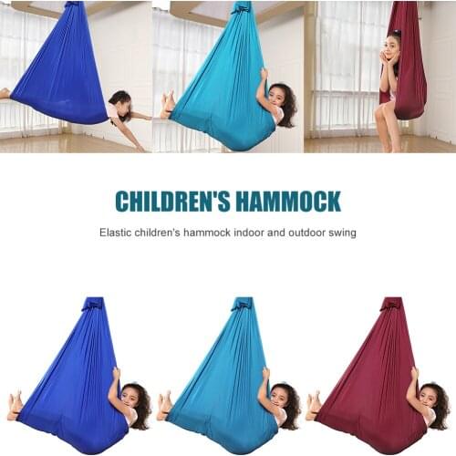 Multifunctional Elastic Children Hanging Swing Therapy Hammock for Autism ADD Therapy Aerial Anti-gravity Yoga Hammock