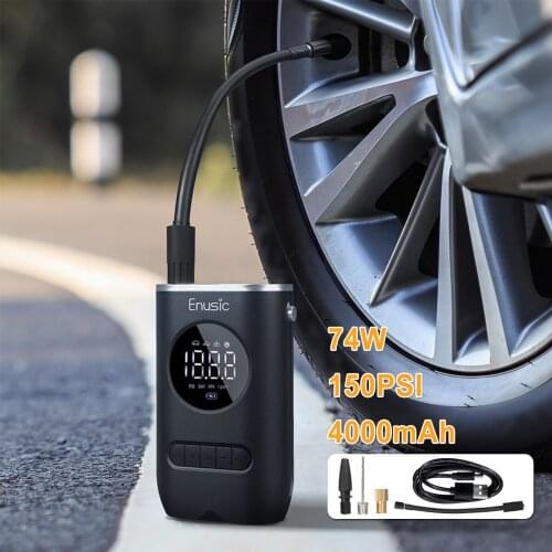 Portable Car Air Compressor Wireless Mini LED Digital Tire Pressure Air Pump Rechargeable Inflatable Inflator for Car Motorcycle