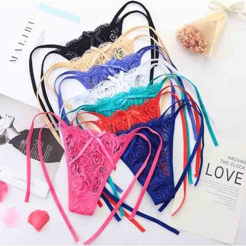 Sexy Lace Ladies Panties Underwear Panties Ultra-thin Mesh Vetement Accessories Bandage Hollow Out Translucent Female Erotic