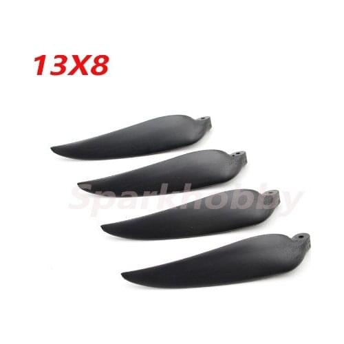 2Pairs/4Pcs Sphobby 13x8'' 13x8 INCH Folding Propeller Prop Blade Precision for RC PRC Powered Glider Plane Replacement Props