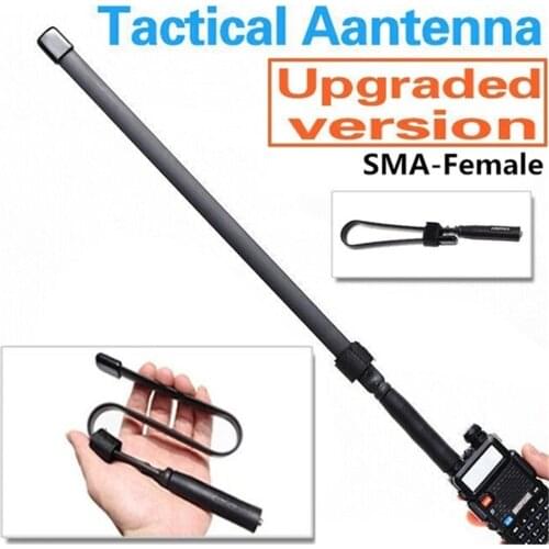 2021 CS Tactical Antenna SMA-Female Dual Band VHF UHF Foldable For Fighting Hunting Walkie Talkie Baofeng UV-5R UV-82 UV5R