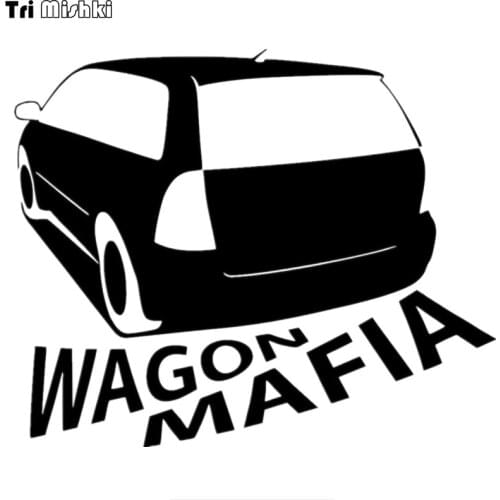 Tri Mishki HZX200 15*18.1cm Fielder wagon mafia car sticker Vinyl Decals Motorcycle Accessories sticker reflective
