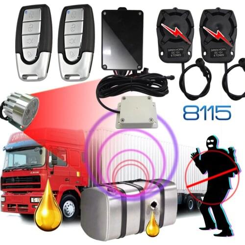 Ultrasonic infrared induction truck anti-theft device 24V car burglar alarm system vehicle Protect the fuel tank chadwick 8115