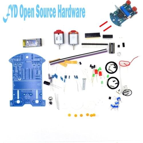 1set D2-6 Bluetooth Remote Control Smart Car DIY Kit Gravity Sensor Obstacle Avoidance IntelligentTracking Automobile Suit 51SCM