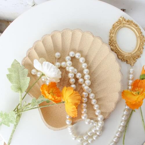 Shell carving vintage wooden raw material unpainted Decorative Trays Jewelry Pallet Dish Dessert Perfume Home Bowls Storage