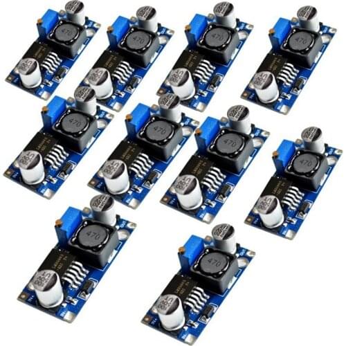 WSFS Hot 10X Lm2596 Dc-Dc Step-Down Power Module 3A Adjustable Buck Module Stable Tension 24V Zu 12V 5V 3V