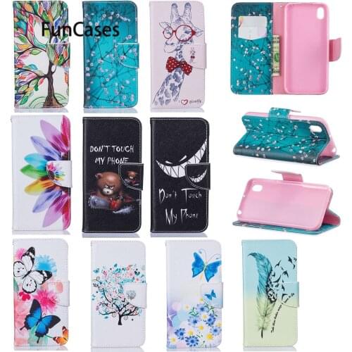 Protective Phone Cases For capinha Huawei Y5 2019 Little Bear PU Leather Phone Bag sFor Estojo Huawei capa Honor 8S Capa