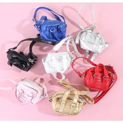 1PC 1/6 Doll Accessories Doll Handbag Shoulder Bag Leather Bag for 1/6 Dollhouse