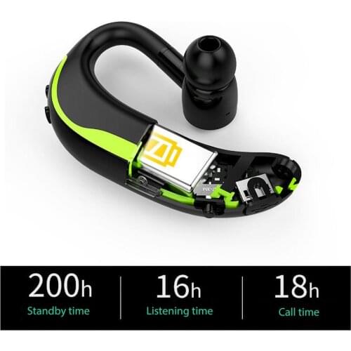 1Pc f600 Wireless Bluetooth Headphone Hands-free Earhook Gaming Earphone Sports Business Headset With mic for Xiaomi Samsung
