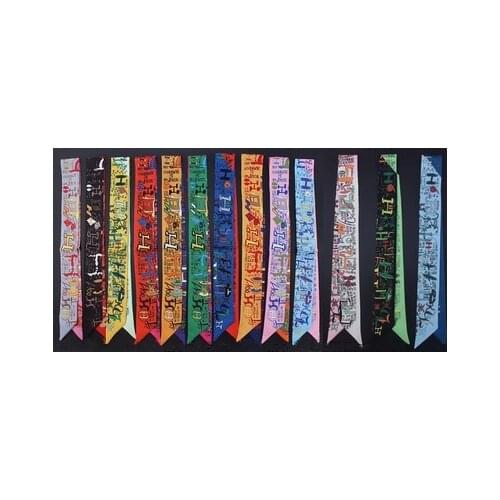 100*5cm New Fashion All-match Printed Scarf Women Tied Bag Handle Ribbon Hair Band Scarf