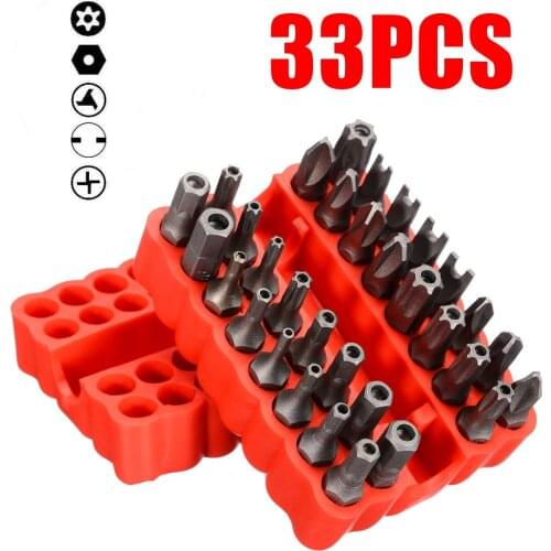 33pcs Security Bit Set with Magnetic Extension Bit Holder Tamper Star Screwdriver Bits Set Quick Release Bit Holder