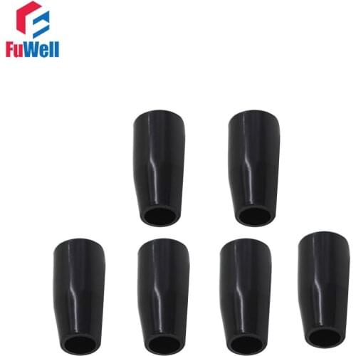 6pcs M12 x 40mm Long Sleeve Knob Machine Tool Replacement 12mm Thread 40mm Length Bakelite Black Hand Sleeve Lever Knob