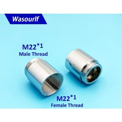 WASOURLF Adapter M22 Male Thread Transfer M22*1 Female Fine Thread Pipe Hose Internal Connector Brass Bath Kitchen Accessories