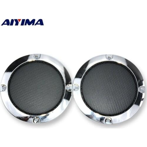 AIYIMA 2pcs 3 Inch Silver Protective Grille Circle Speaker Decorative Circle with Protective Grille DIY