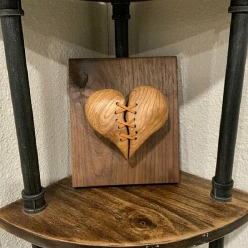 American Retro Broken Heart Creative Home Decoration Wood Ornaments Bar Cafe Room Decorations Home Ornaments