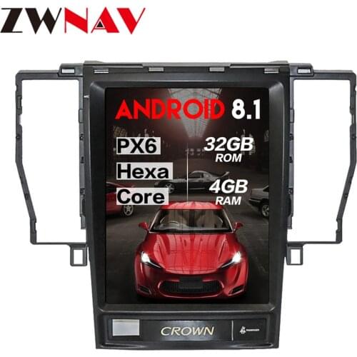 4K 13.6"Big screen Tesla style Android 8.1 Car radio Stereo For TOYOTA CROWN GPS Navigation Audio radio BT WIfi head unit no dvd