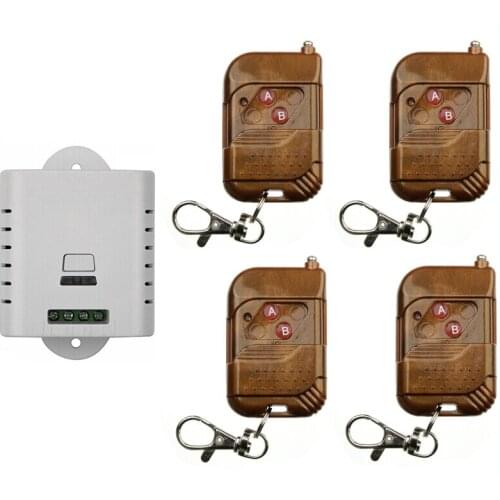 1CH RF wireless light remote control switch 85V 110V 120V 220V 250V learning code 1* receiver+4* transmitter