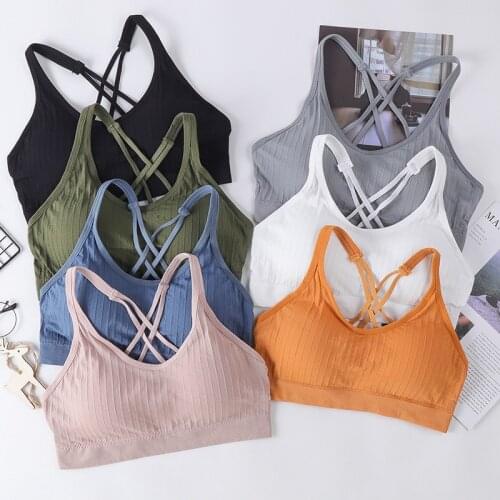 Seamless Cross Beauty Back Sports Bra Women Fitness Top Yoga Bra Black White Running Yoga Gym Crop Top Women Push Up Sport Bra