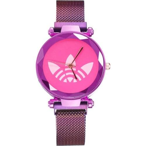 Famous Luxury Rose Gold Women Mesh Magnet Buckle Watches Hot Fashion Elegant Ladies Wristwatches Female Magnetic Watch Clock