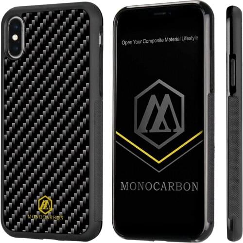 MONOCARBON Genuine Carbon Fiber Case for iPhone X XS XR XS Max - Non Slip Carbon Fibre Case Anti Slip Cover for iPhones