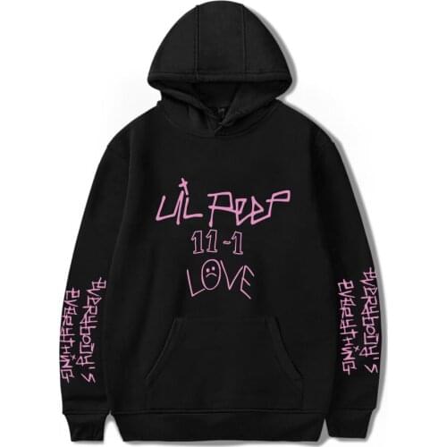 Hot Sale Lil Peep Black Hoodies Rap Hip Hop Lilpeep Sweatshirt Vogue Streetwear Hip Hop Pullover Hooded Jacket Oversized Casual