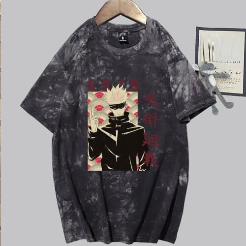Japanese Anime Jujutsu Kaisen T Shirt Men Casual Cool Streetwear Tshirt Couple Hip Hop Top