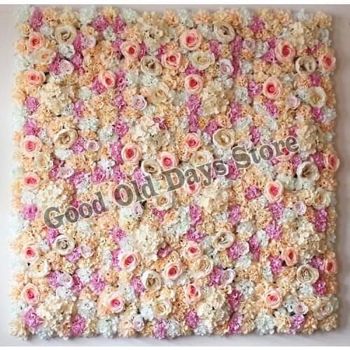 7.9ft x 7.9ft Artificial Silk Rose Flower Wall Decoration Decorative Silk Hydrangea Wedding Decoration Backdrop wholesale