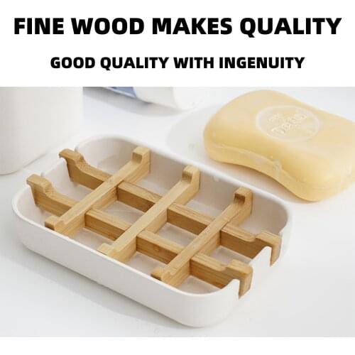 ISHOWTIENDA Wooden Soap Dishes For The Bathroom