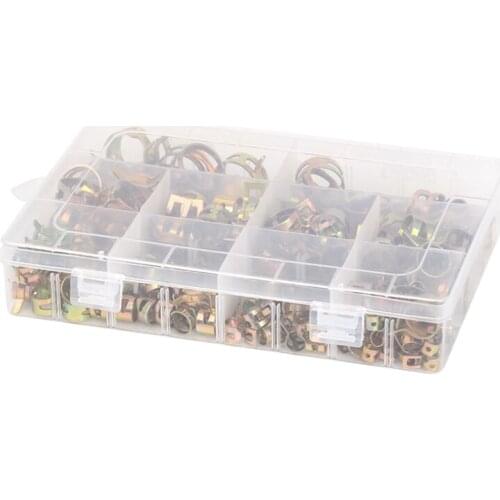 K1KA 155pcs / BOX pipe clamp clamp pipe clamp 6-22mm movable fuel pipe silicone vacuum hose pipe clamp pipe clamp fastener