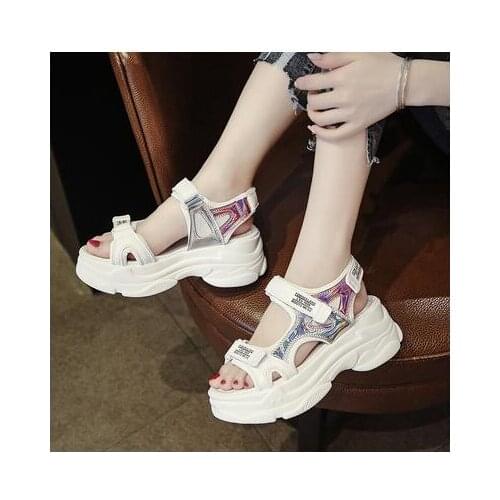 2020 Summer New Arrival Women Fashion Thick Sandals Wedges Shoes For Women Casual Beach Sandals