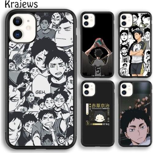 Krajews Akaashi Keiji Haikyuu soft Phone Case Cover For iPhone 5s SE 2020 6s 7 8 plus X XS XR 11 12 mini pro max coque Shell