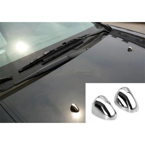 Water spray nozzle cover sticker sprinkler head wiper decoration tags cover for Chevrolet Cruze ABS chrome 2009-2014 2pcs