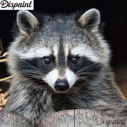 Dispaint Square Round Drill 5D Diamond Painting Environmental Crafts Full Diamond Embroidery "Animal raccoon" Home decor A25797