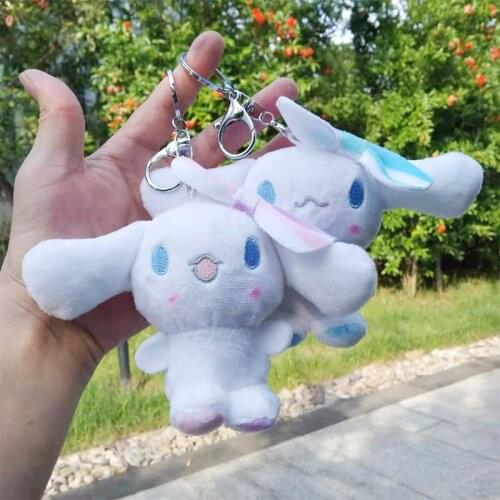 New 10cm Plunsh Kawaii Keychain School bag Pendant Cute dog Purse Birthday Gift for Children Car accessories