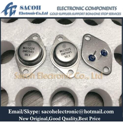New & Made in China 5Pairs(10PCS)/Lot MJ15024G MJ15024 15024 + MJ15025G MJ15025 15025 TO-3 16A 250V SILICON POWER TRANSISTOR