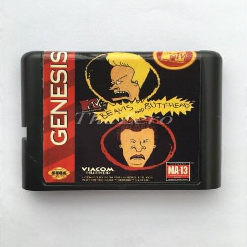 Beavis and Butt-head EU/JAP Shell for 16 bit Game Card for Genesis System for Sega Mega Drive