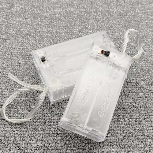 2AA 3AA Battery Holder Battery Storage Case With Switch New AA Battery Box Case With Switch Transparent