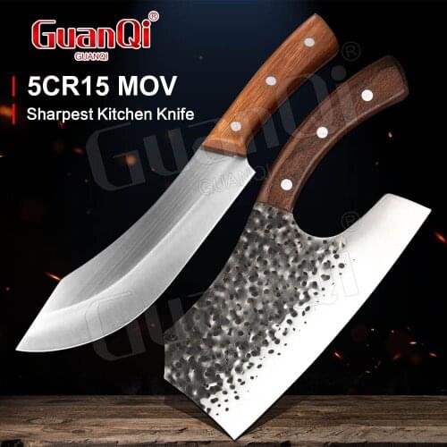 Handmade Forged Kitchen Knife Chef Knife Stainless Steel Cleaver Boning Knife Vegetable Cleaver Fish Fillet Knife Meat Chopping