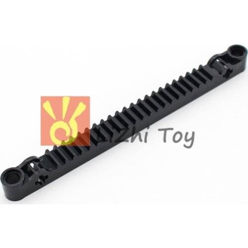 Technology Parts 64781 Gear Rack 1x13 with Axle and Pin Holes Bricks Building Blocks Accessories Machine Part Compatible Toy