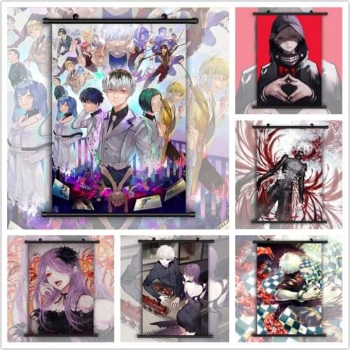 Tokyo Ghoul Kamishiro Rize Kaneki Ken HD Print Wall Poster Scroll